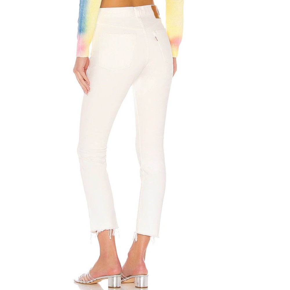 Levi's Women's 501 High Rise Raw Hem Skinny Jeans,Crystaline White, 28 - Picture 7 of 12